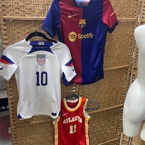 Nike Kids Barcelona Jersey - Navy and Maroon